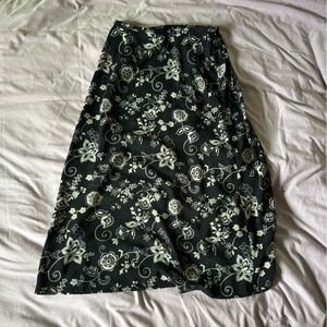 vintage carroll reed floral maxi skirt